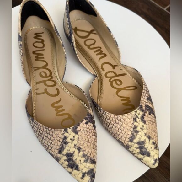 🐍✨ Sam Edelman Snakeskin D’Orsay Flats sz 11✨🐍 - Picture 1 of 6
